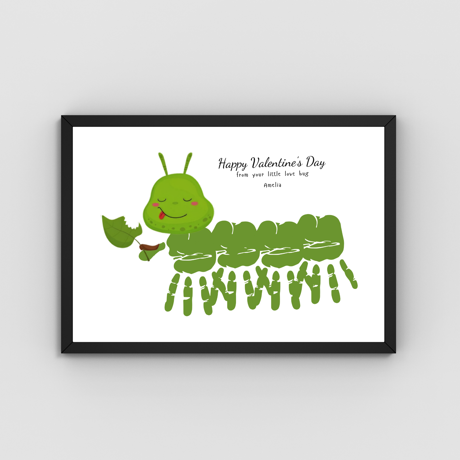 Personalized My Cute Caterpillar Handprint Art