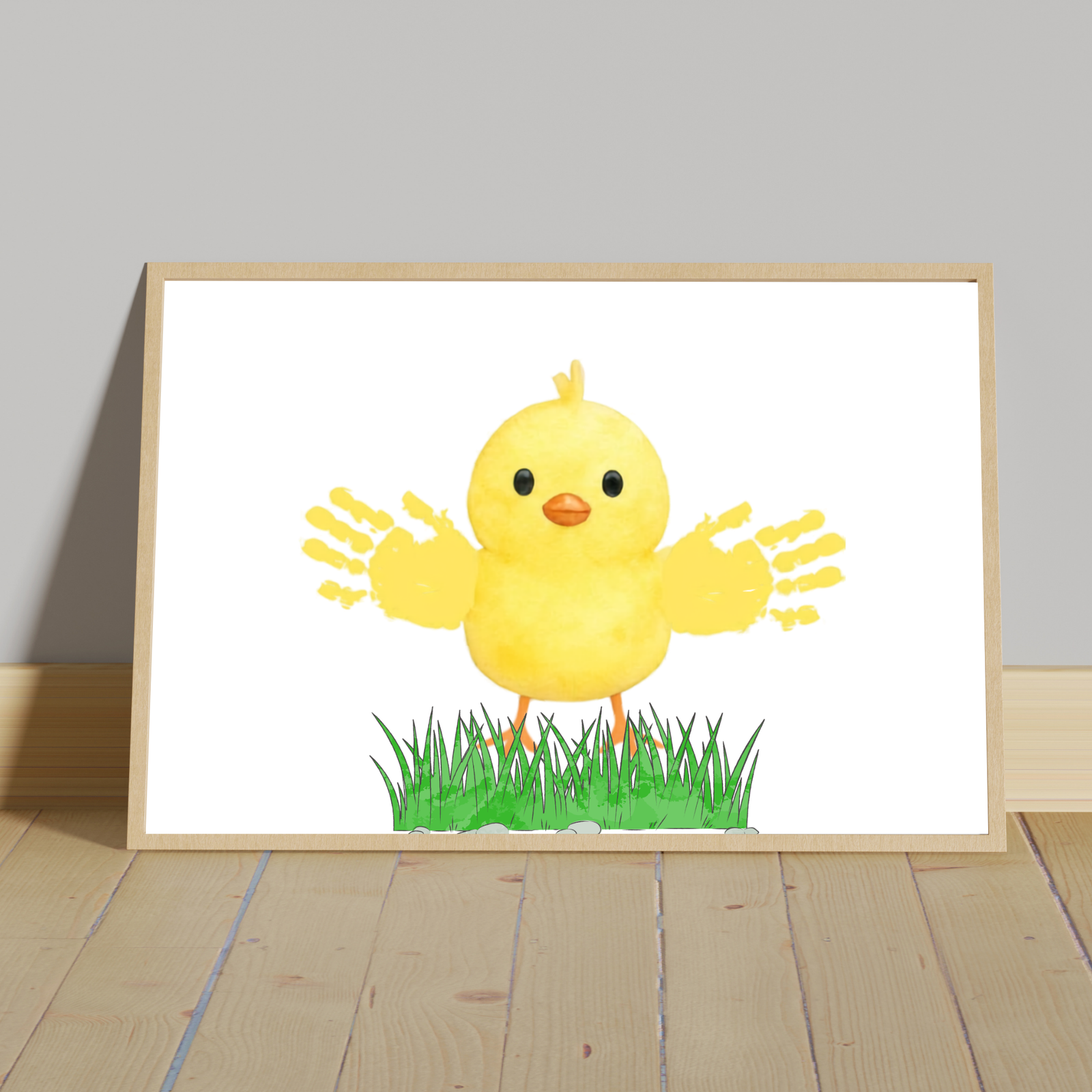 Personalized Dancing Chick Handprint Art