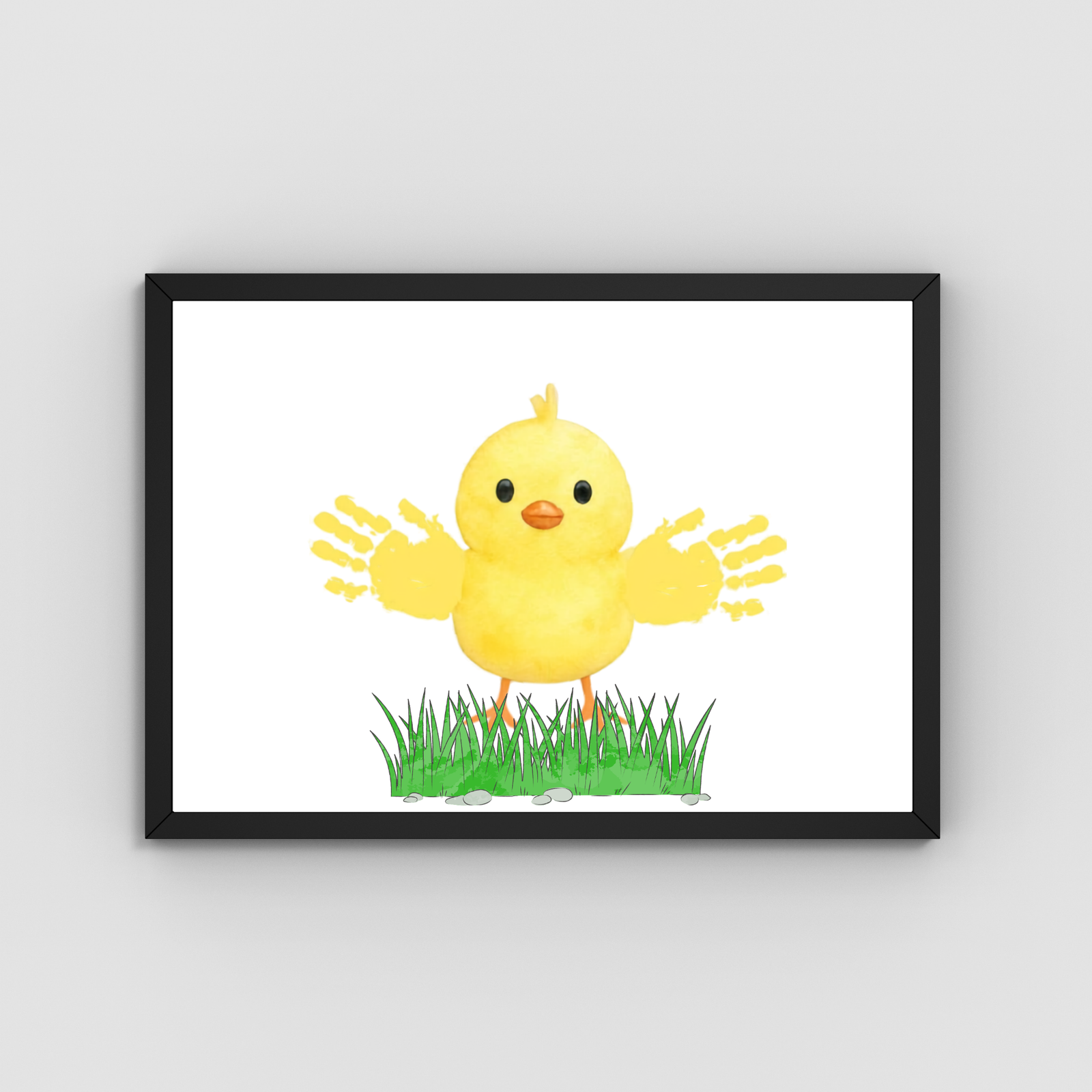 Personalized Dancing Chick Handprint Art