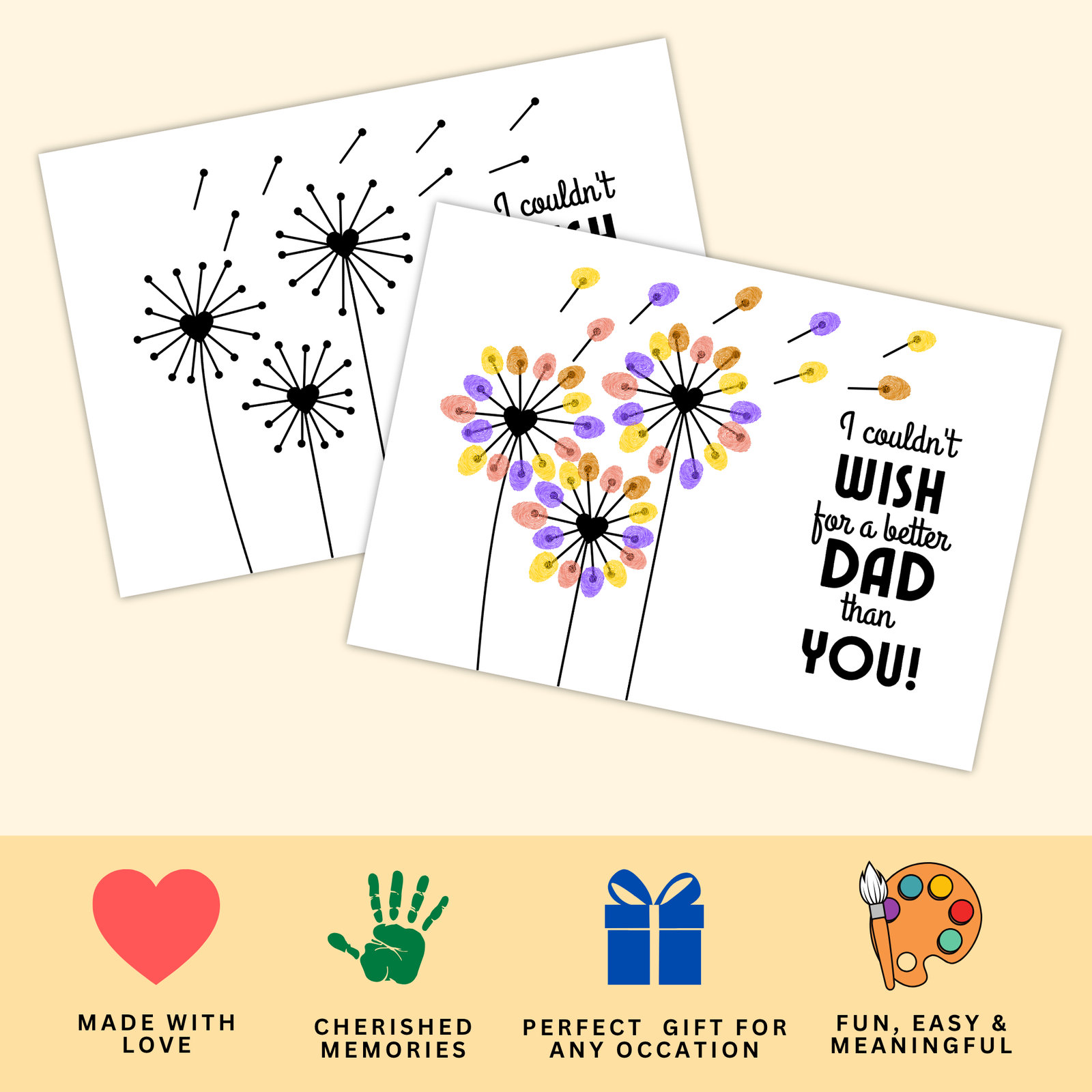 Personalized MOM & DAD Gift Thumbprint Art