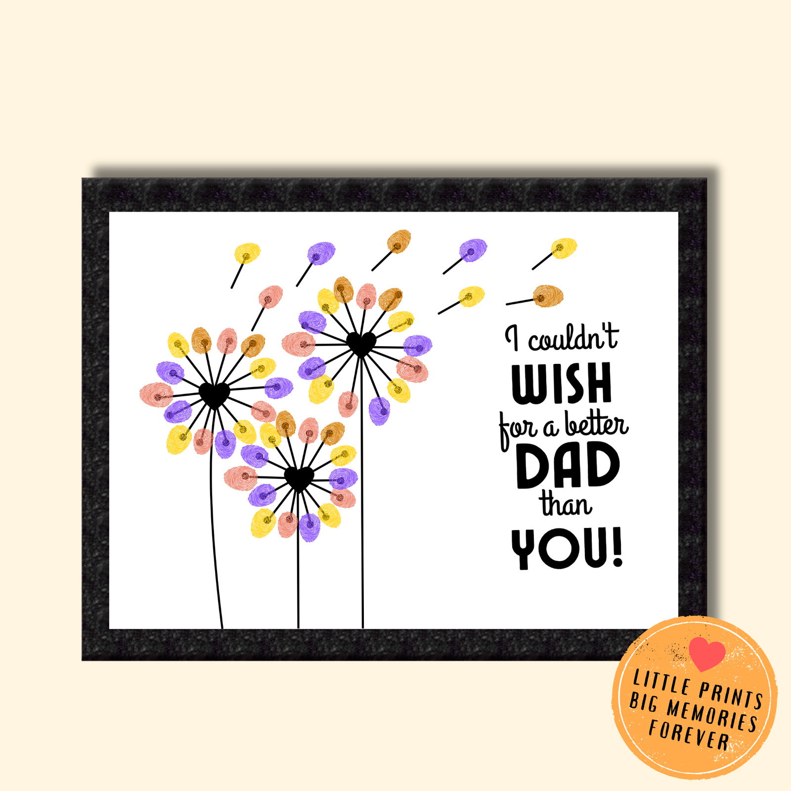 Personalized MOM & DAD Gift Thumbprint Art