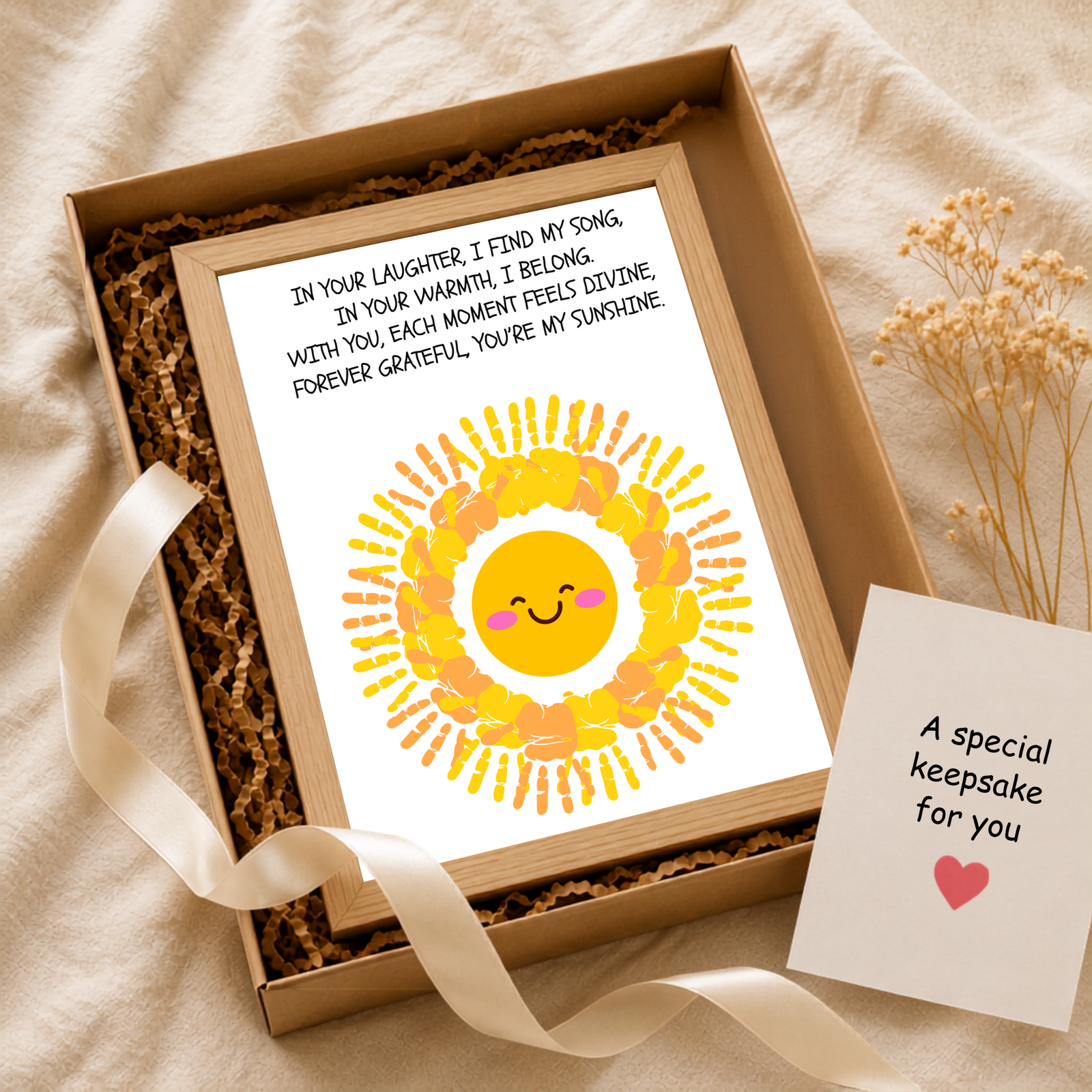 Personalized Smiley Sunshine Handprint Art