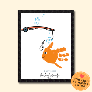 Personalized Fishing Handprint Art