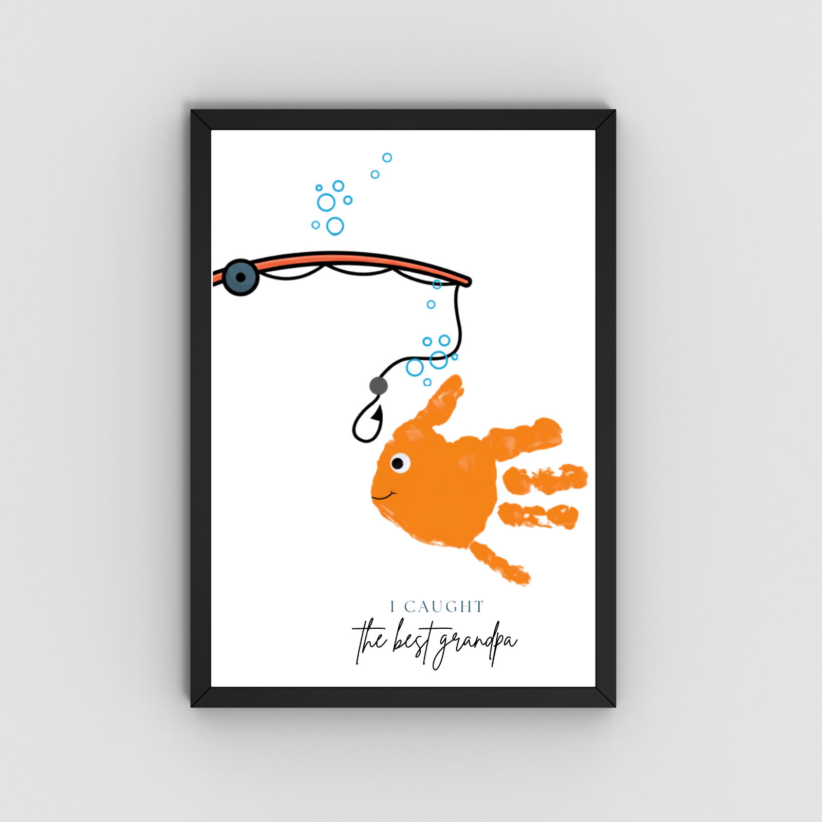 Personalized Fishing Handprint Art