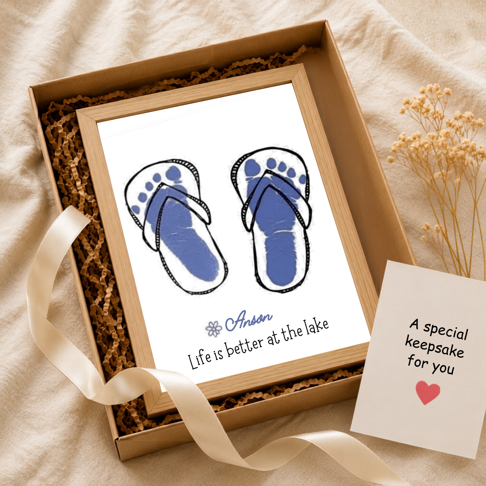 Personalized Footprint Slipper Art
