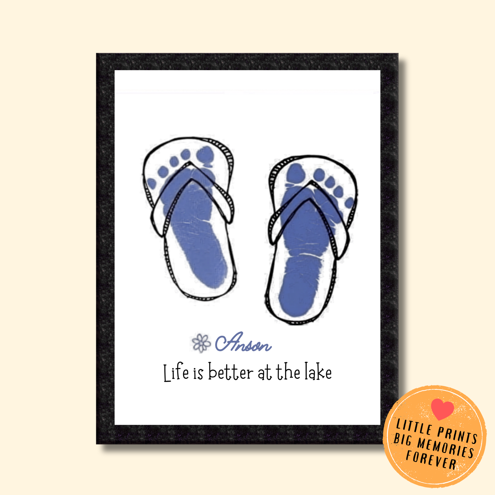 Personalized Footprint Slipper Art