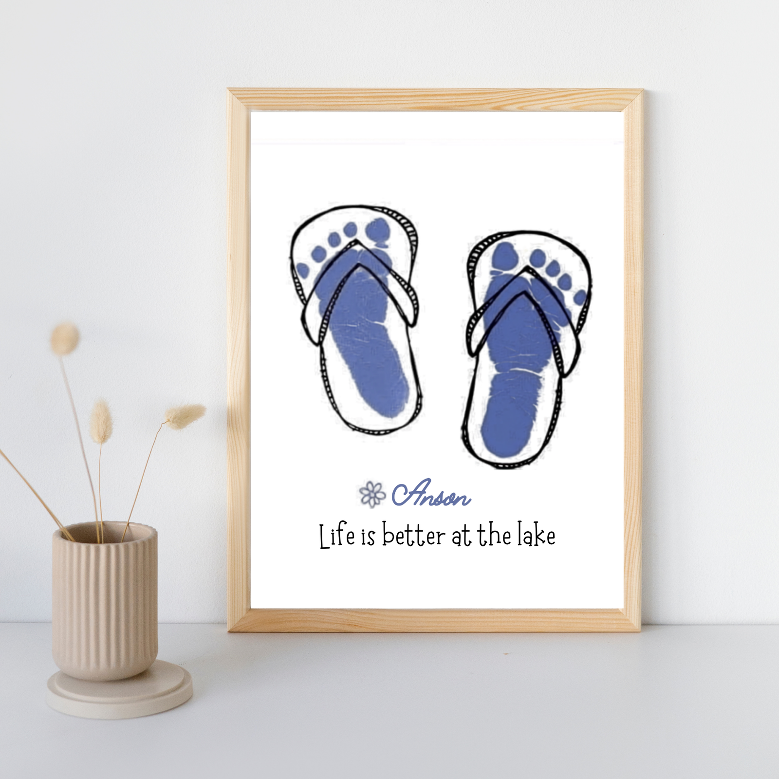 Personalized Footprint Slipper Art