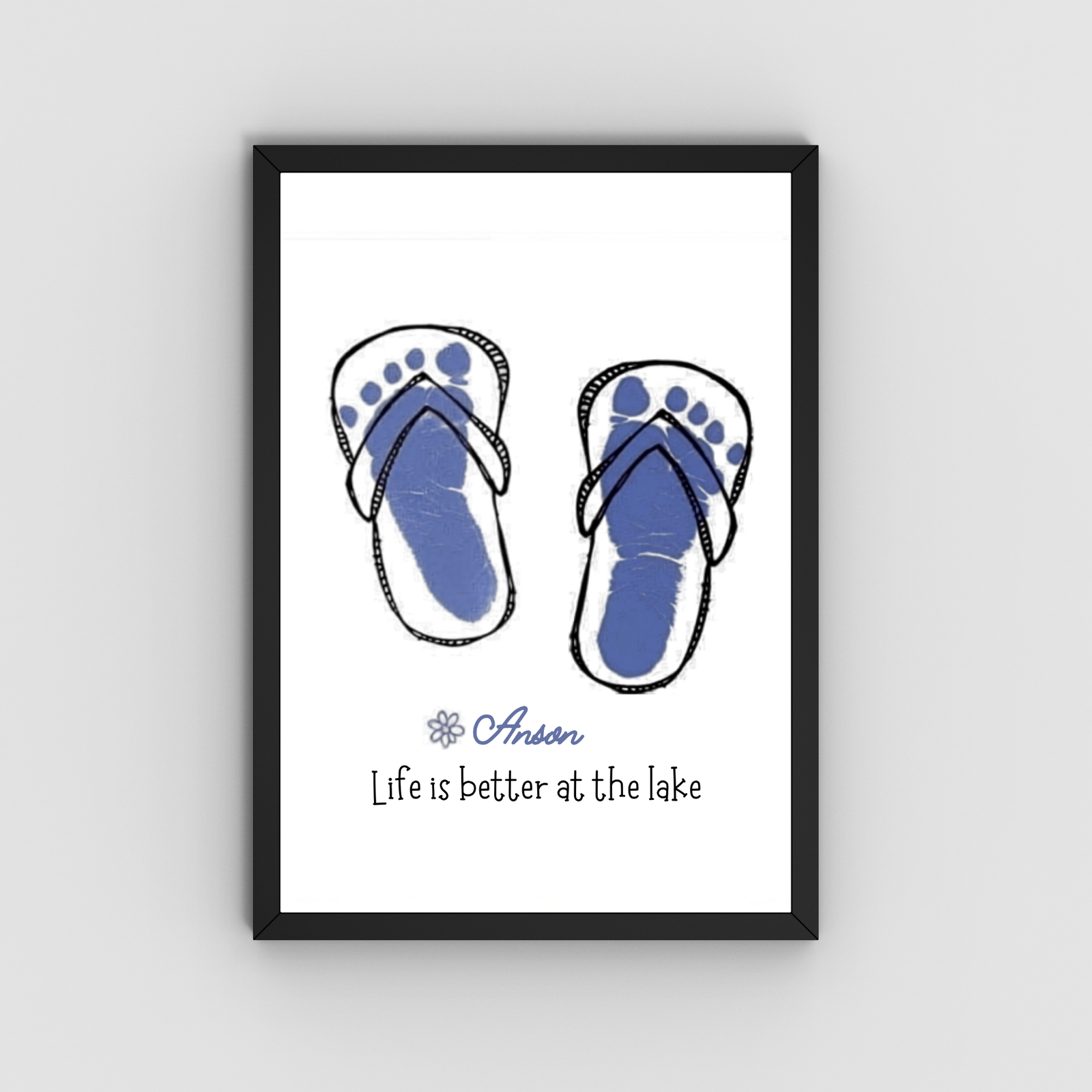 Personalized Footprint Slipper Art