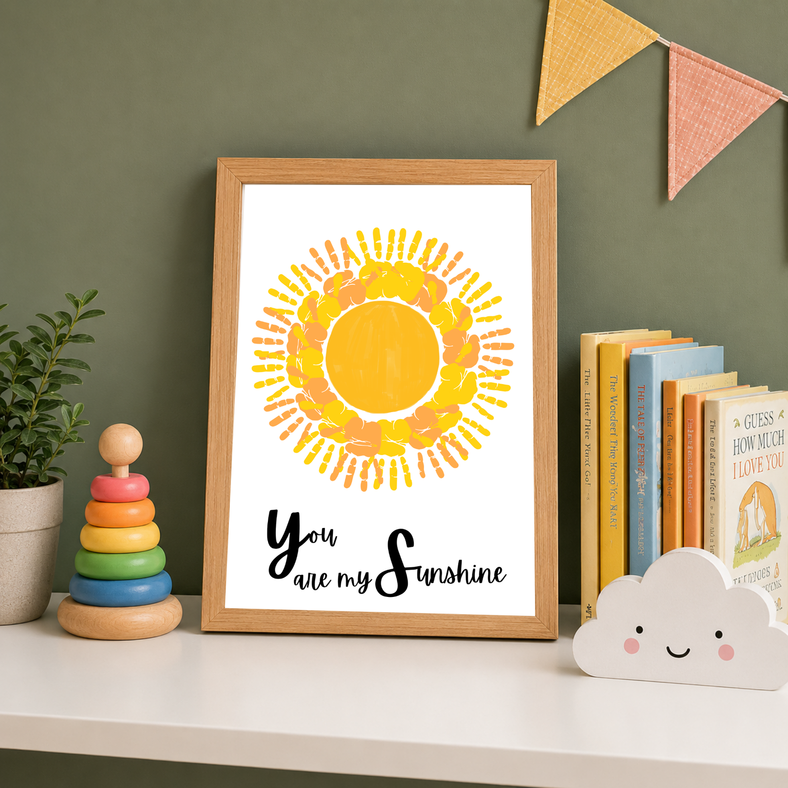 Personalized Baby Sunshine Handprint Art