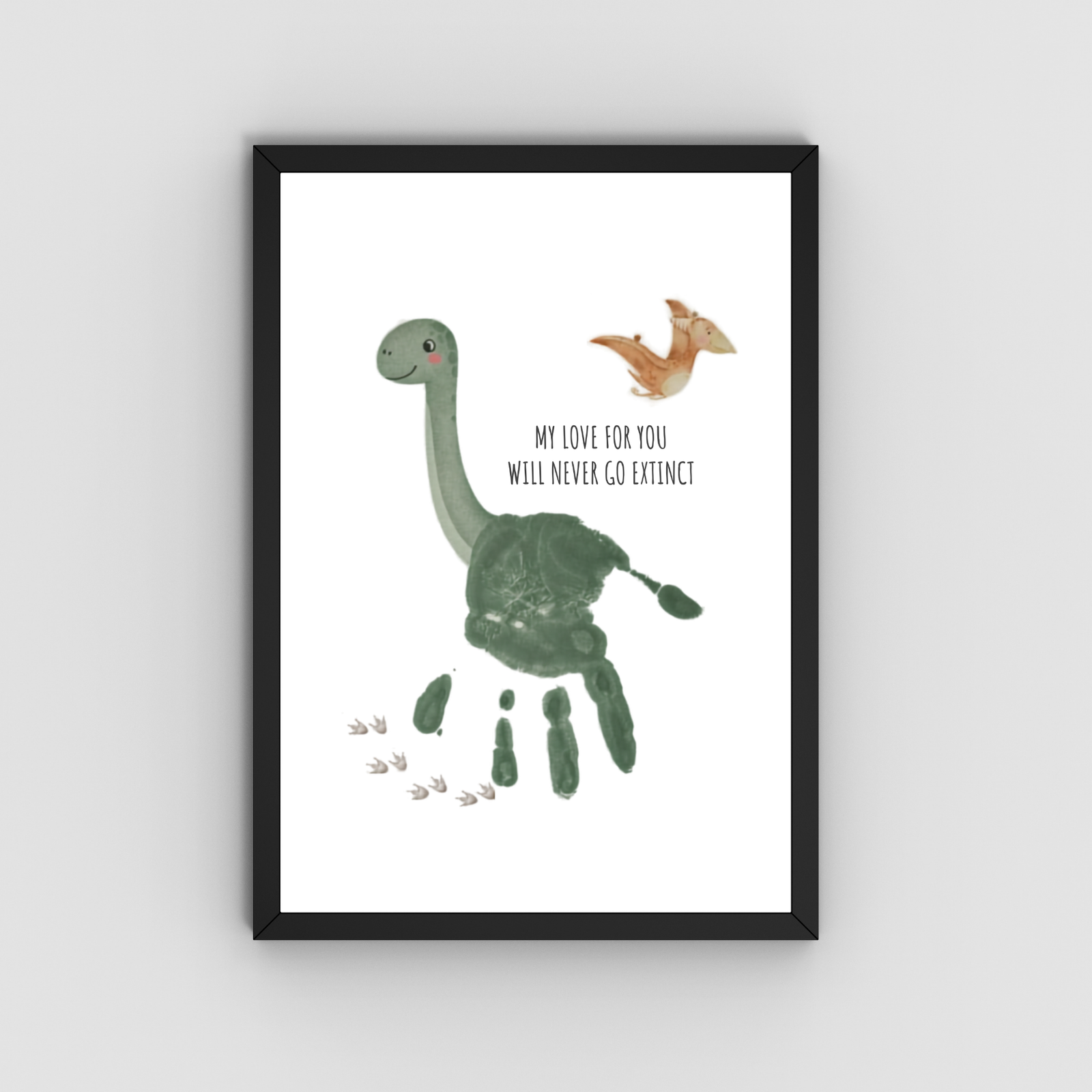 Personalized Dinosaur Handprint Art