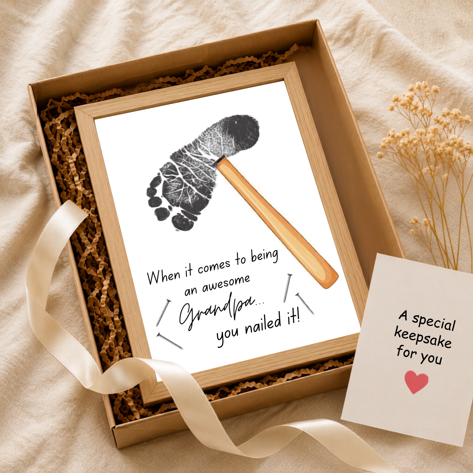 Personalized Hammer Footprint Art