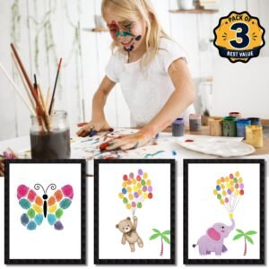 DIY Handprint Footprint Keepsake Photo Frame – Pack of 3 | Baby & Kids Gift