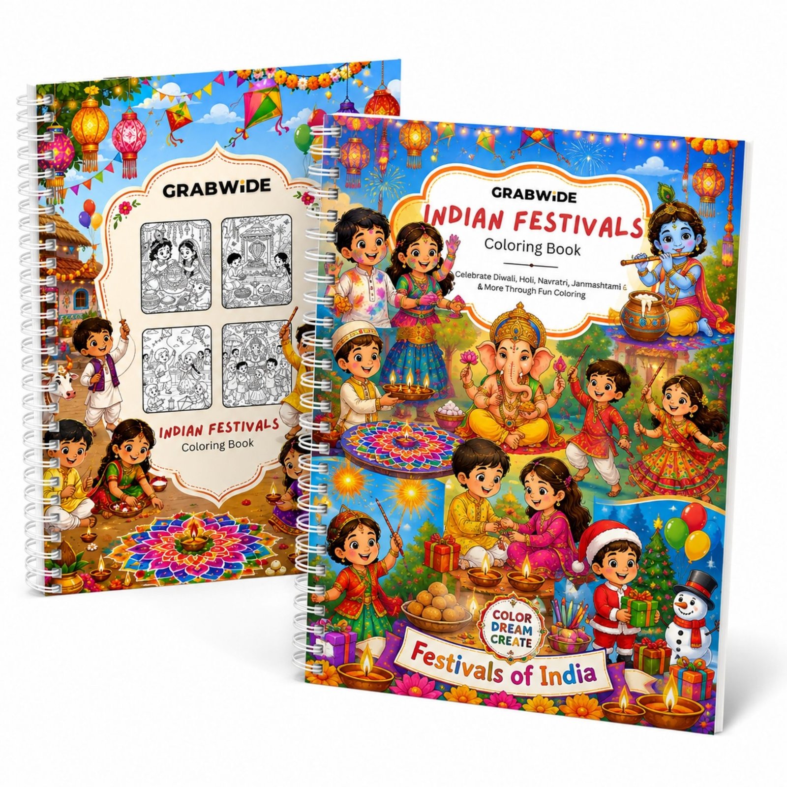 Indian Festivals Coloring Book -Fun Festival Coloring Pages