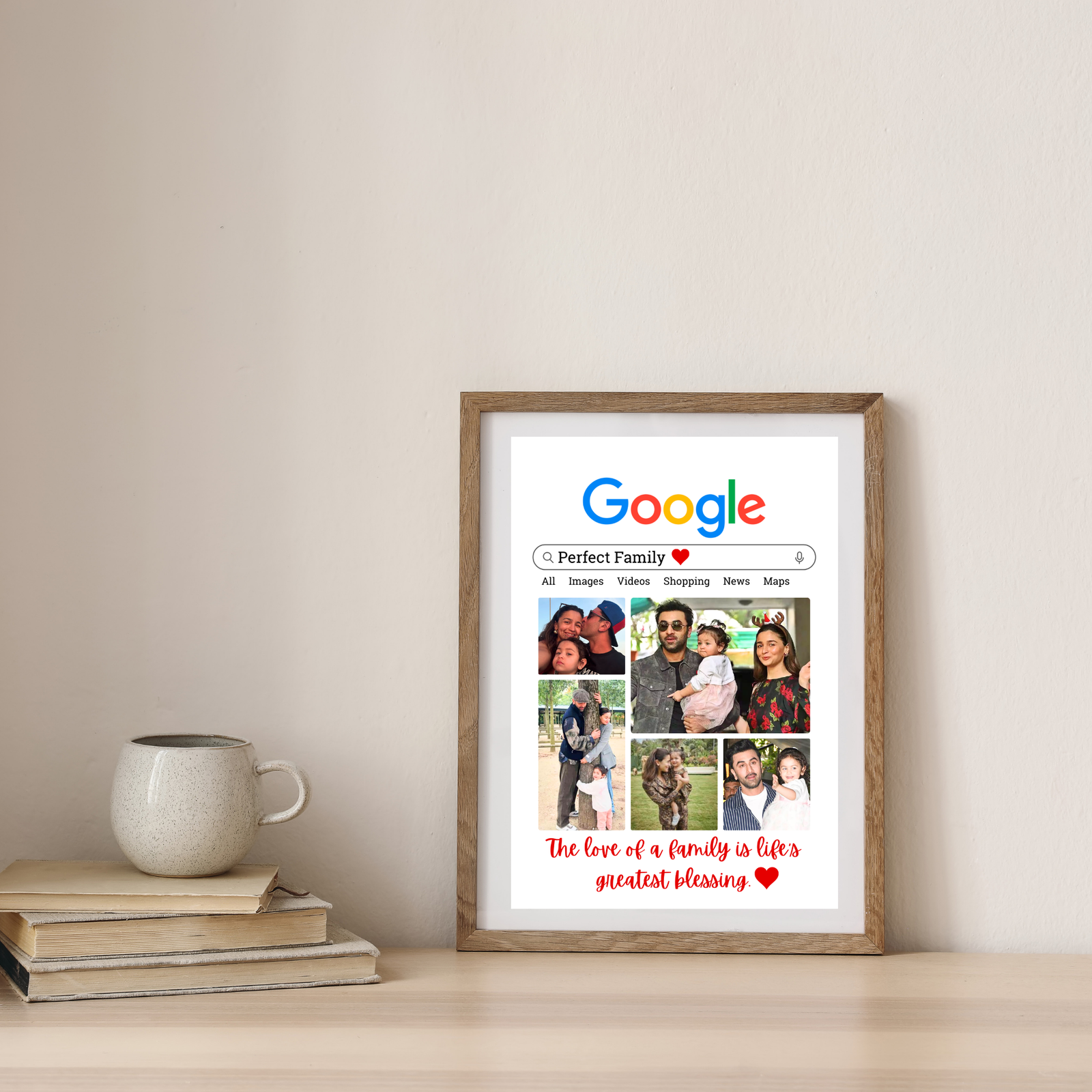 Grabwide Personalized Google Search Style Family Photo Frame