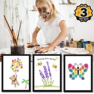 DIY Handprint Footprint Keepsake Photo Frame – Pack of 3 | Baby & Kids Gift