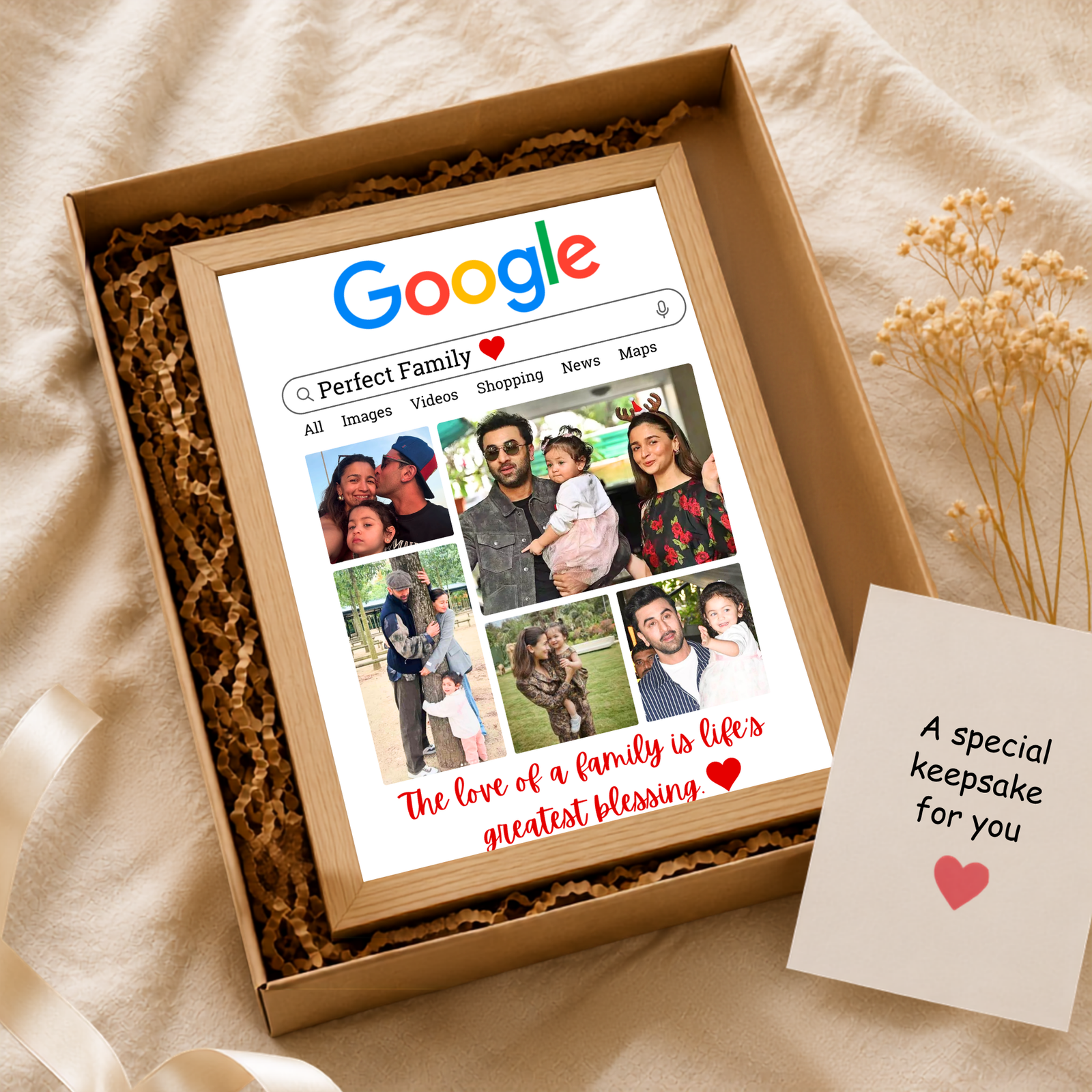 Grabwide Personalized Google Search Style Family Photo Frame
