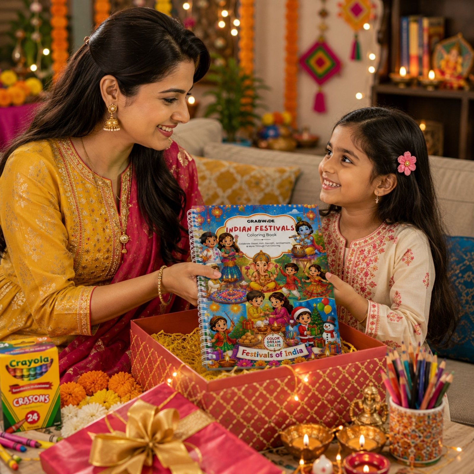 Indian Festivals Coloring Book -Fun Festival Coloring Pages