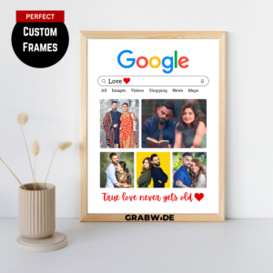 Grabwide Personalized Google Search Style Couple Photo Frame