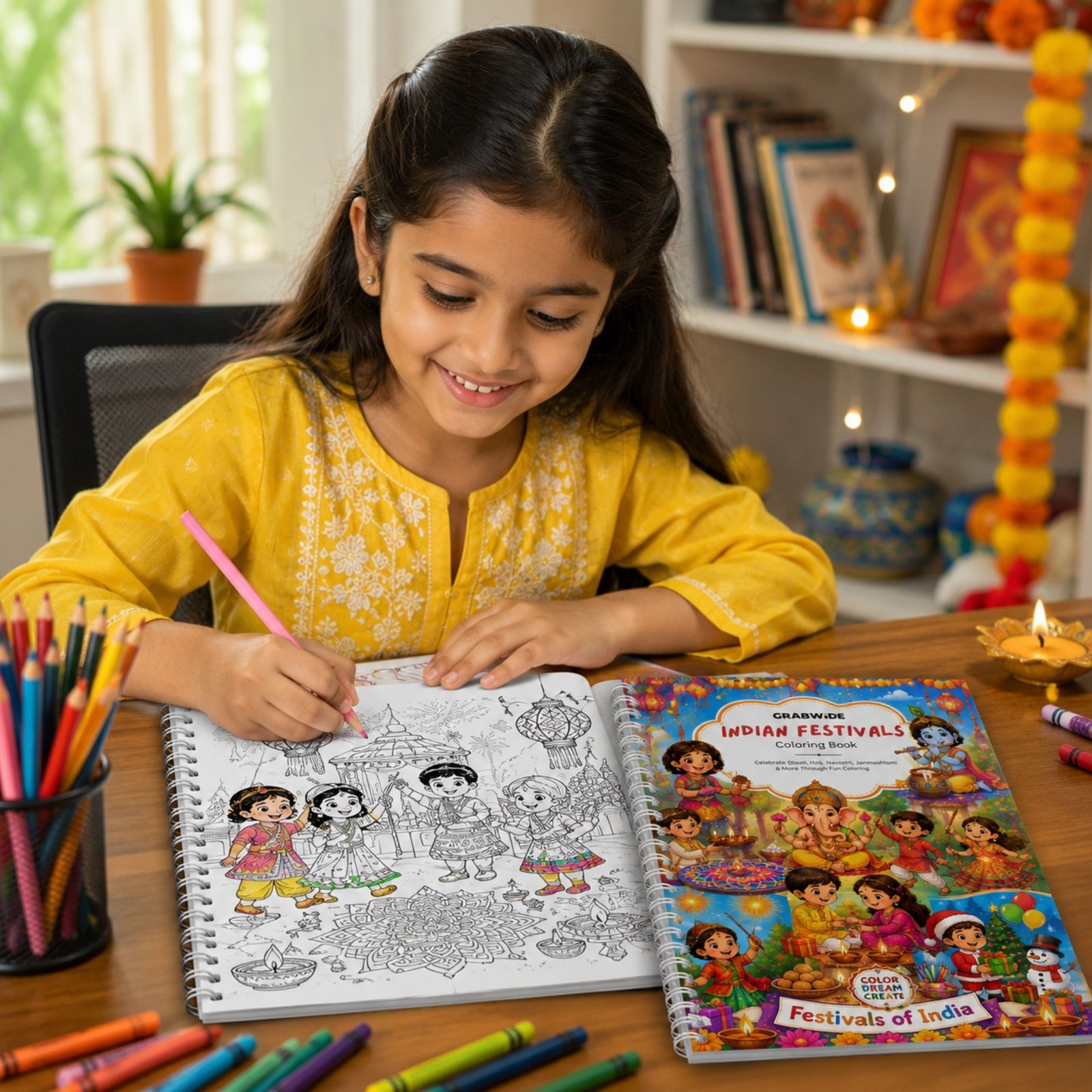 Indian Festivals Coloring Book -Fun Festival Coloring Pages
