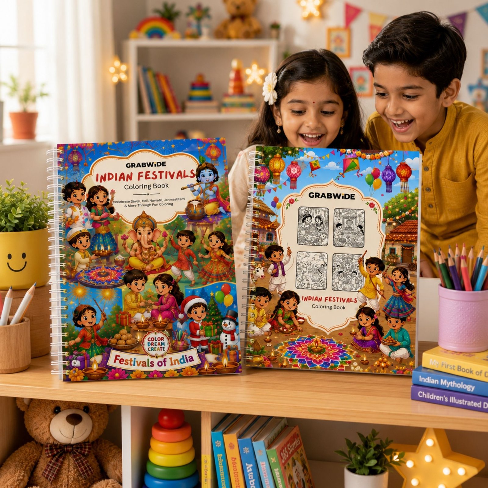 Indian Festivals Coloring Book -Fun Festival Coloring Pages