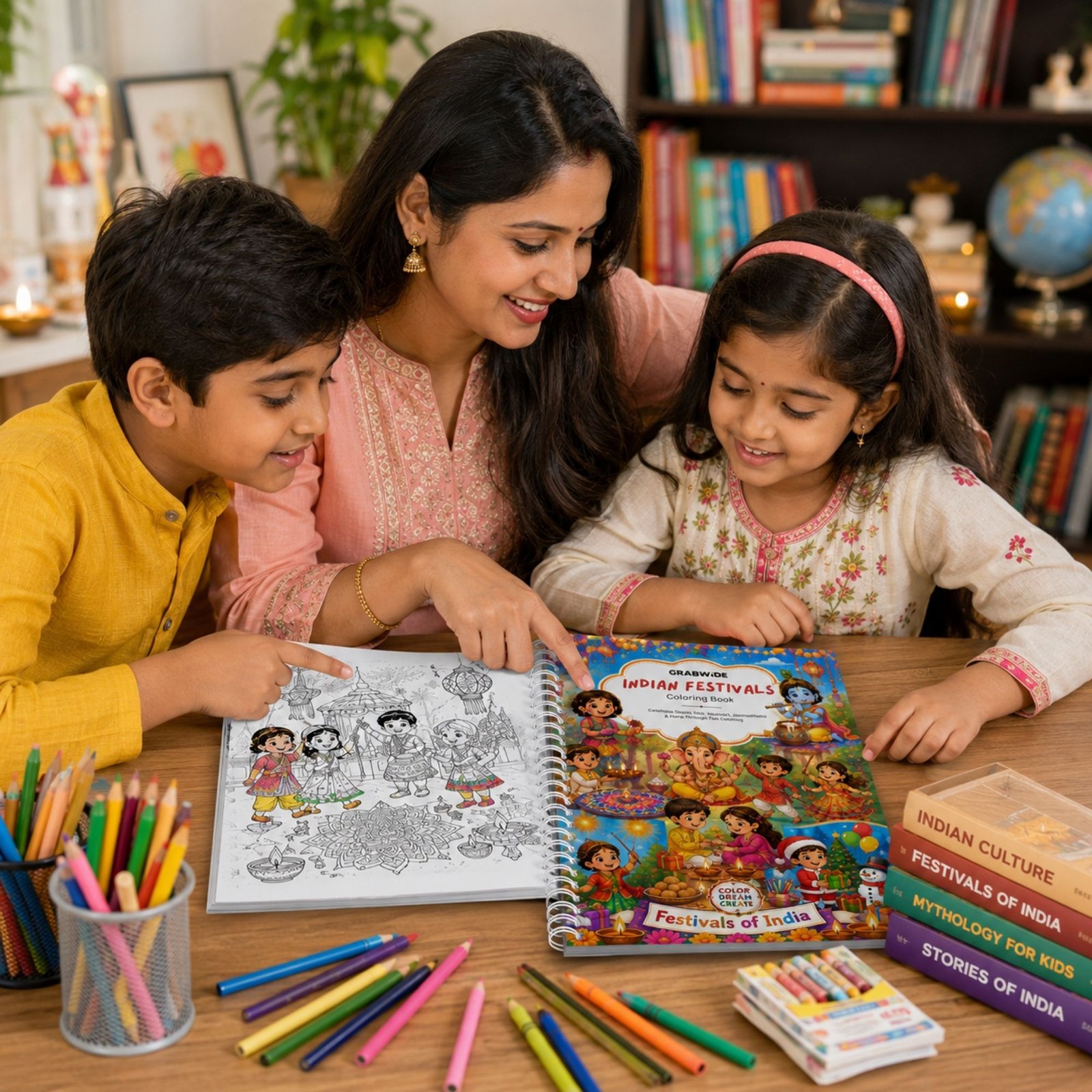 Indian Festivals Coloring Book -Fun Festival Coloring Pages