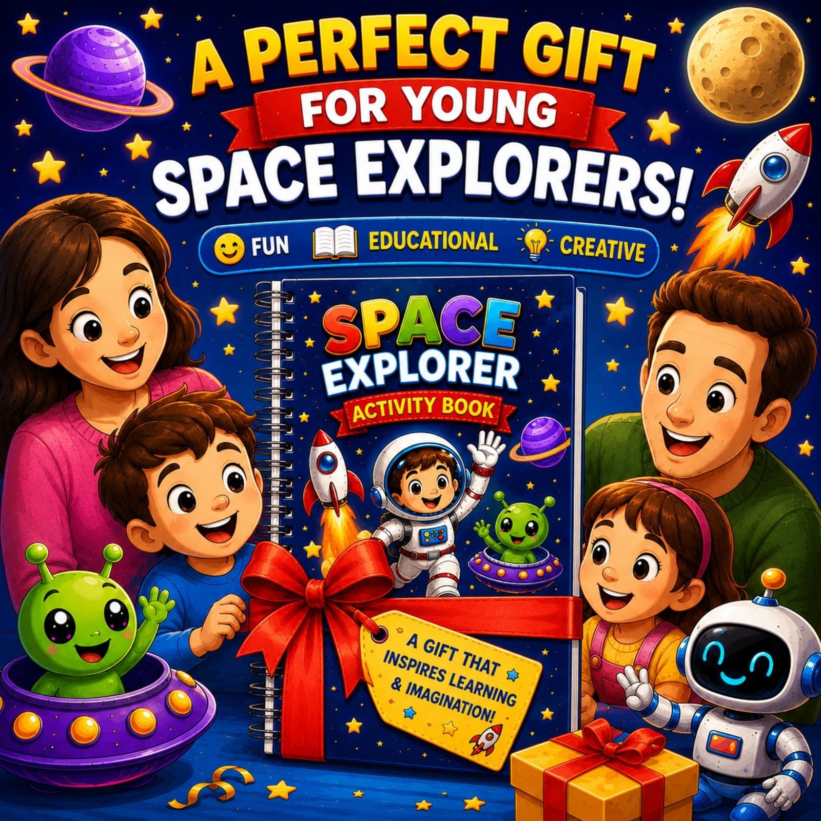 Space Explorer Activity Book for Kids Ages 4–12