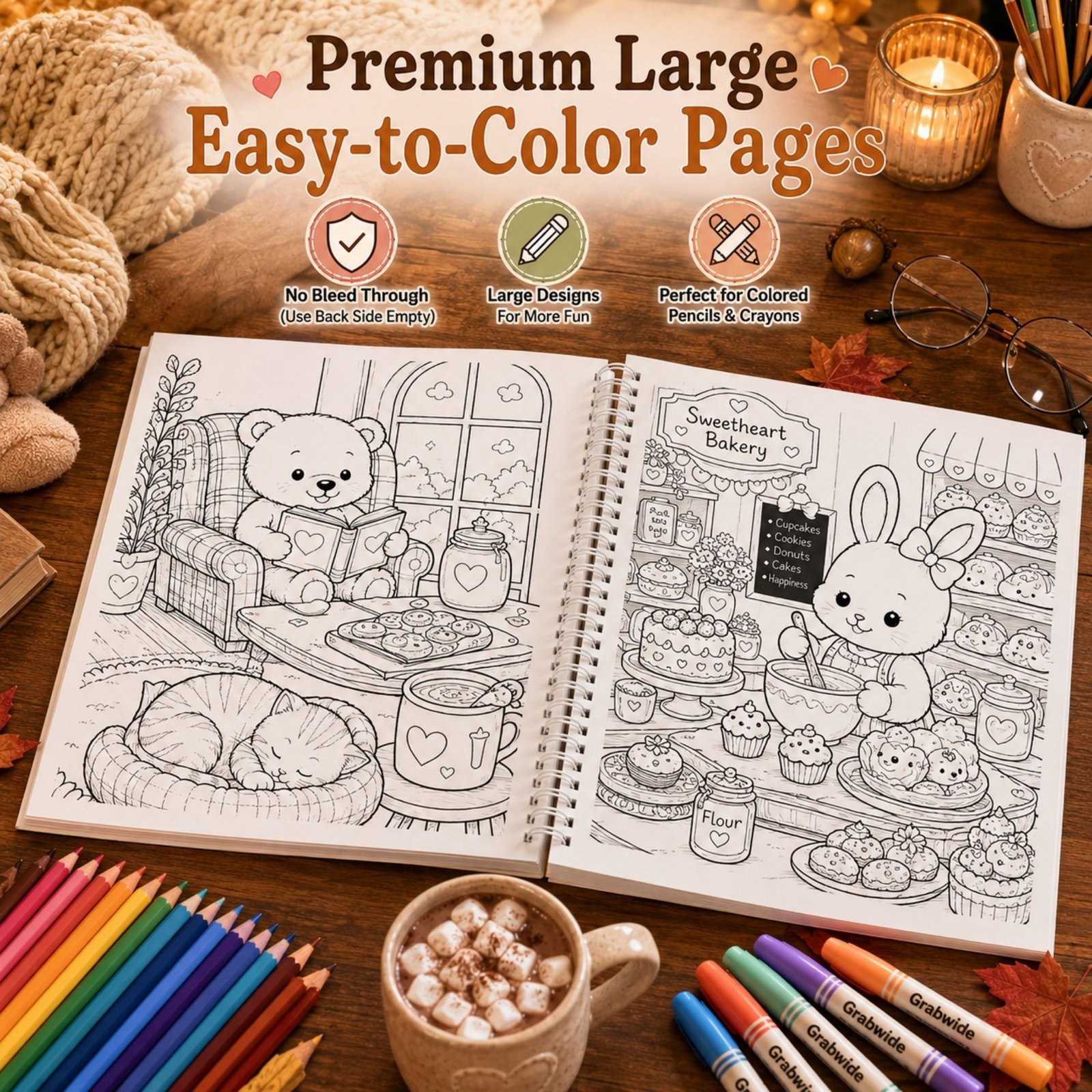 Cozy Cute Coloring Book - Fun Coloring Pages