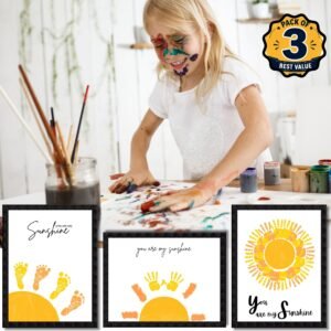 DIY Handprint Footprint Keepsake Photo Frame – Pack of 3 | Baby & Kids Gift