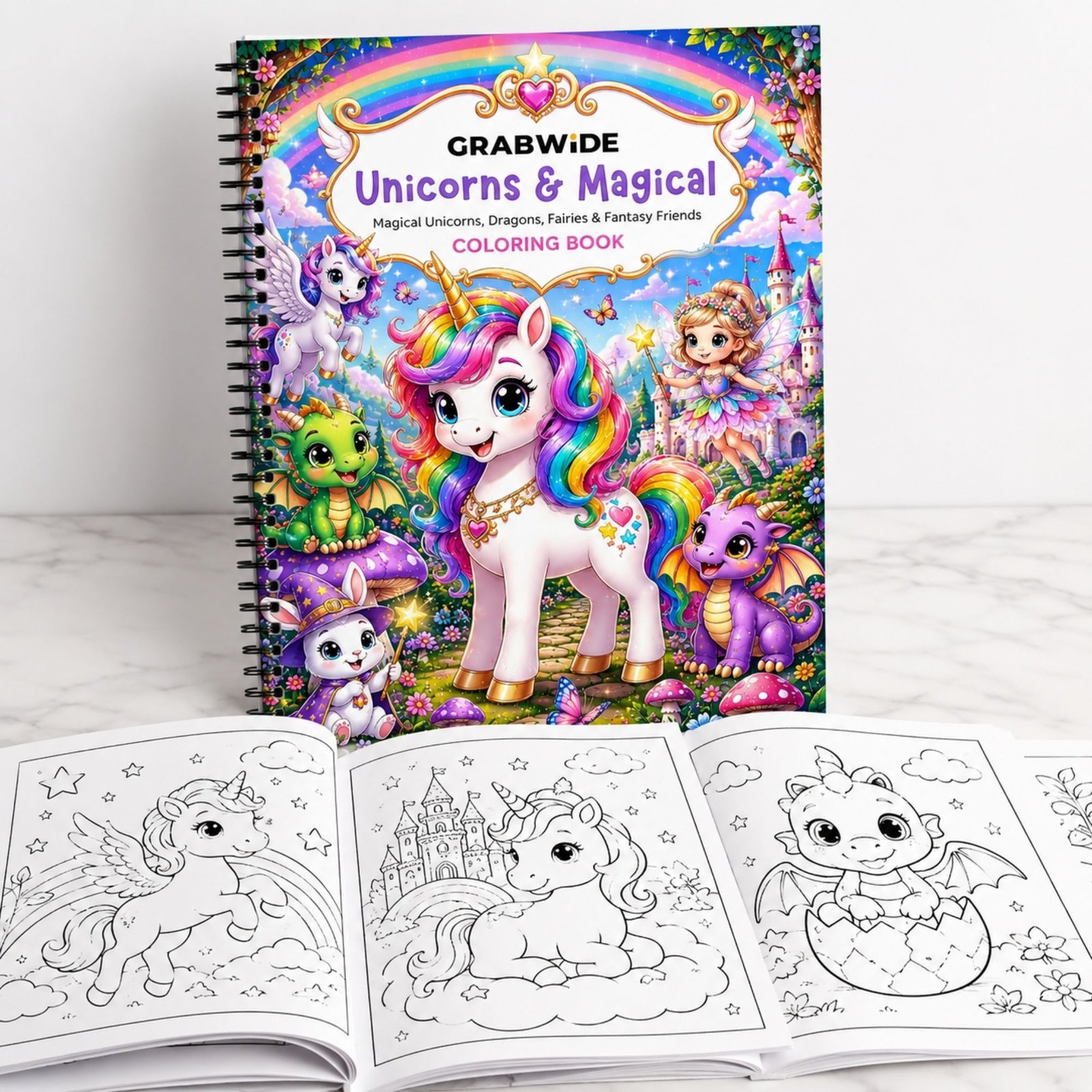 Unicorns & Magical Coloring Book - Fun Coloring Pages
