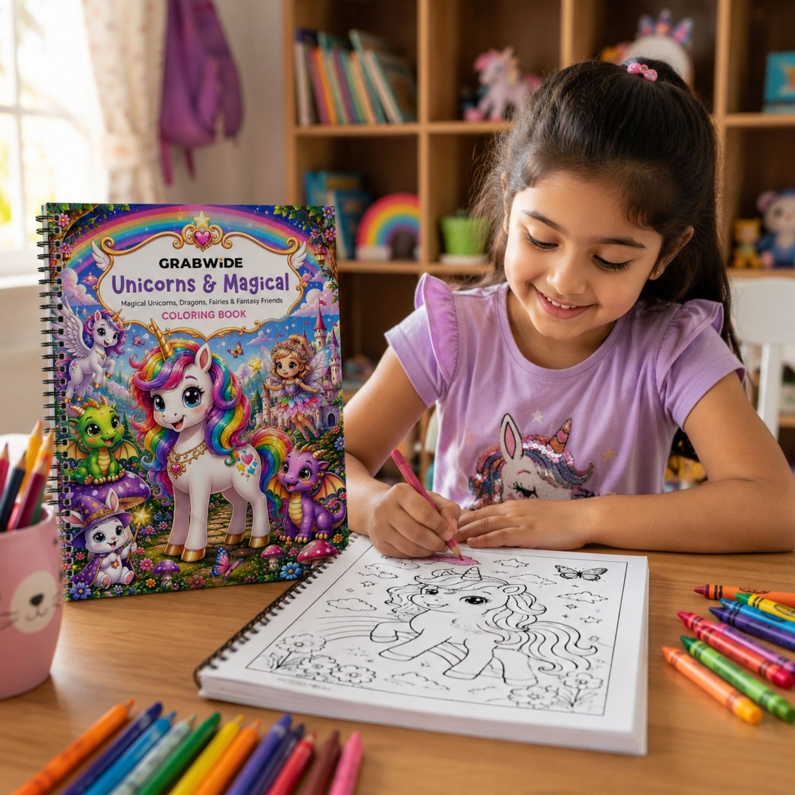 Unicorns & Magical Coloring Book - Fun Coloring Pages