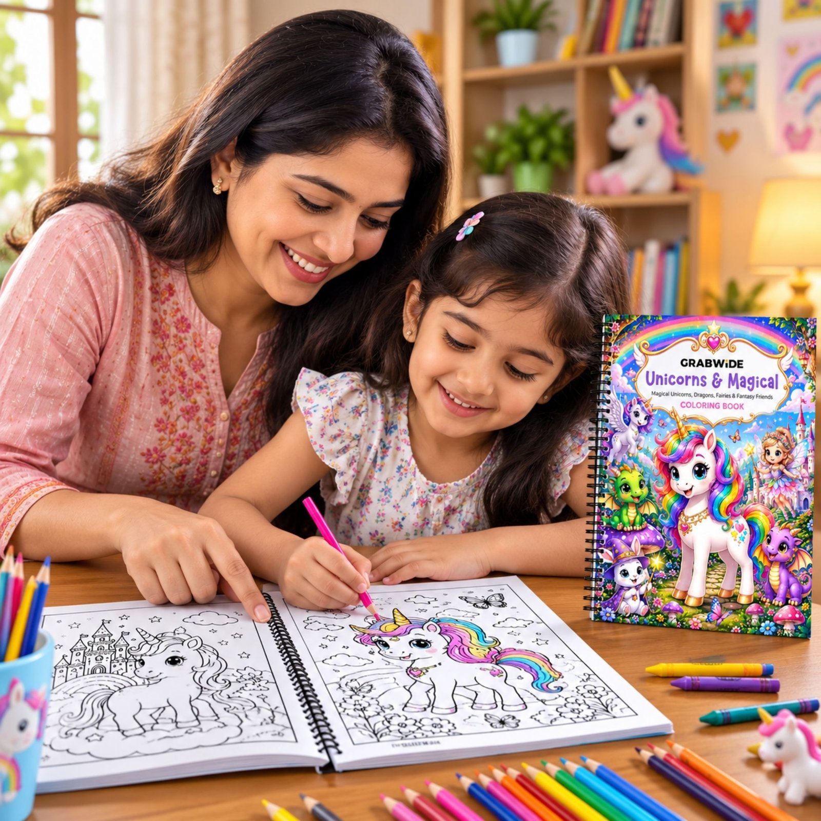 Unicorns & Magical Coloring Book - Fun Coloring Pages
