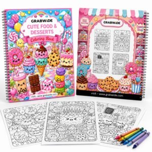 Cute Food & Desserts Coloring Book – Fun Coloring Pages
