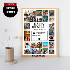 Grabwide Personalized Spotify Friendship Day Photo Frame Scan to Play Song