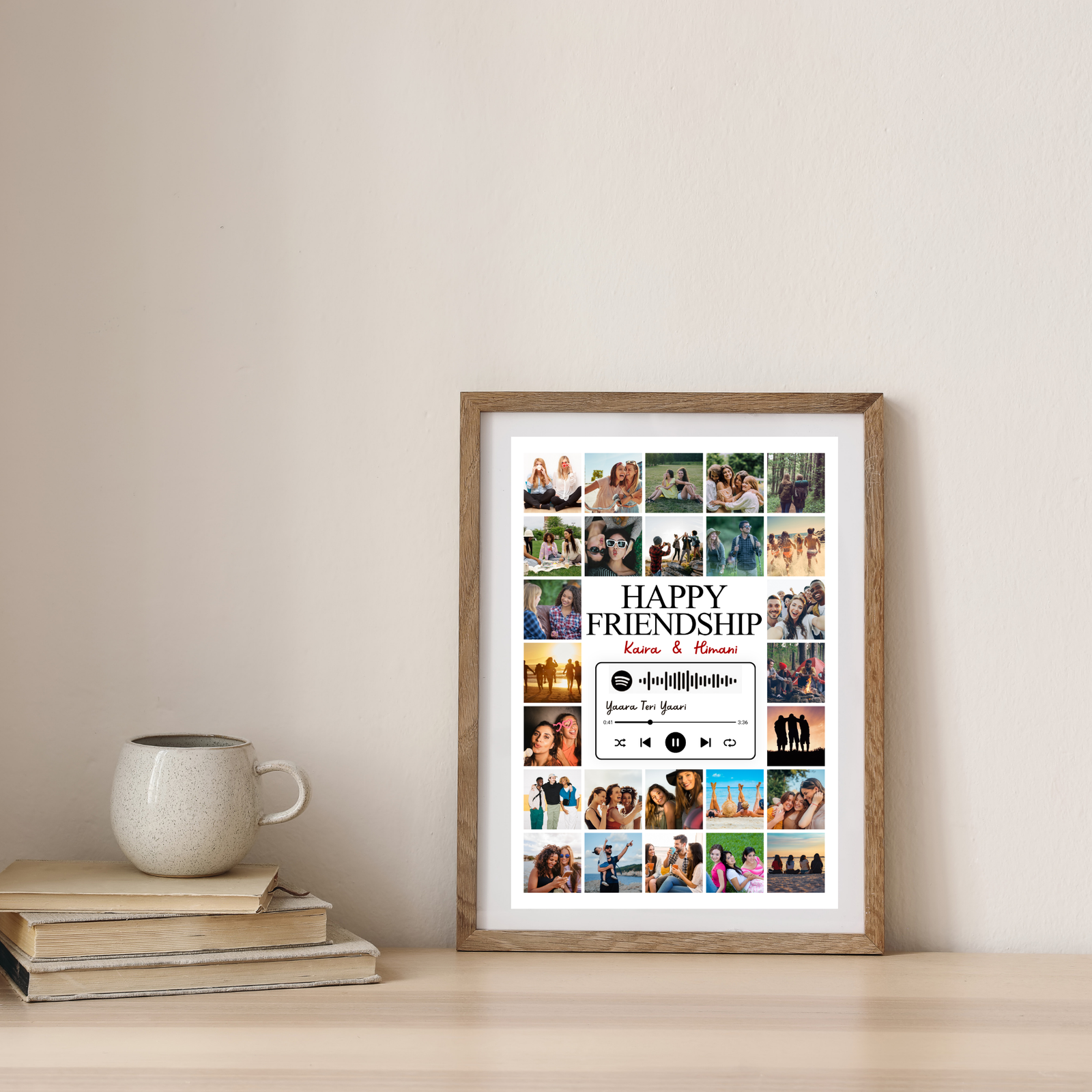 Grabwide Personalized Spotify Friendship Day Photo Frame Scan to Play Song