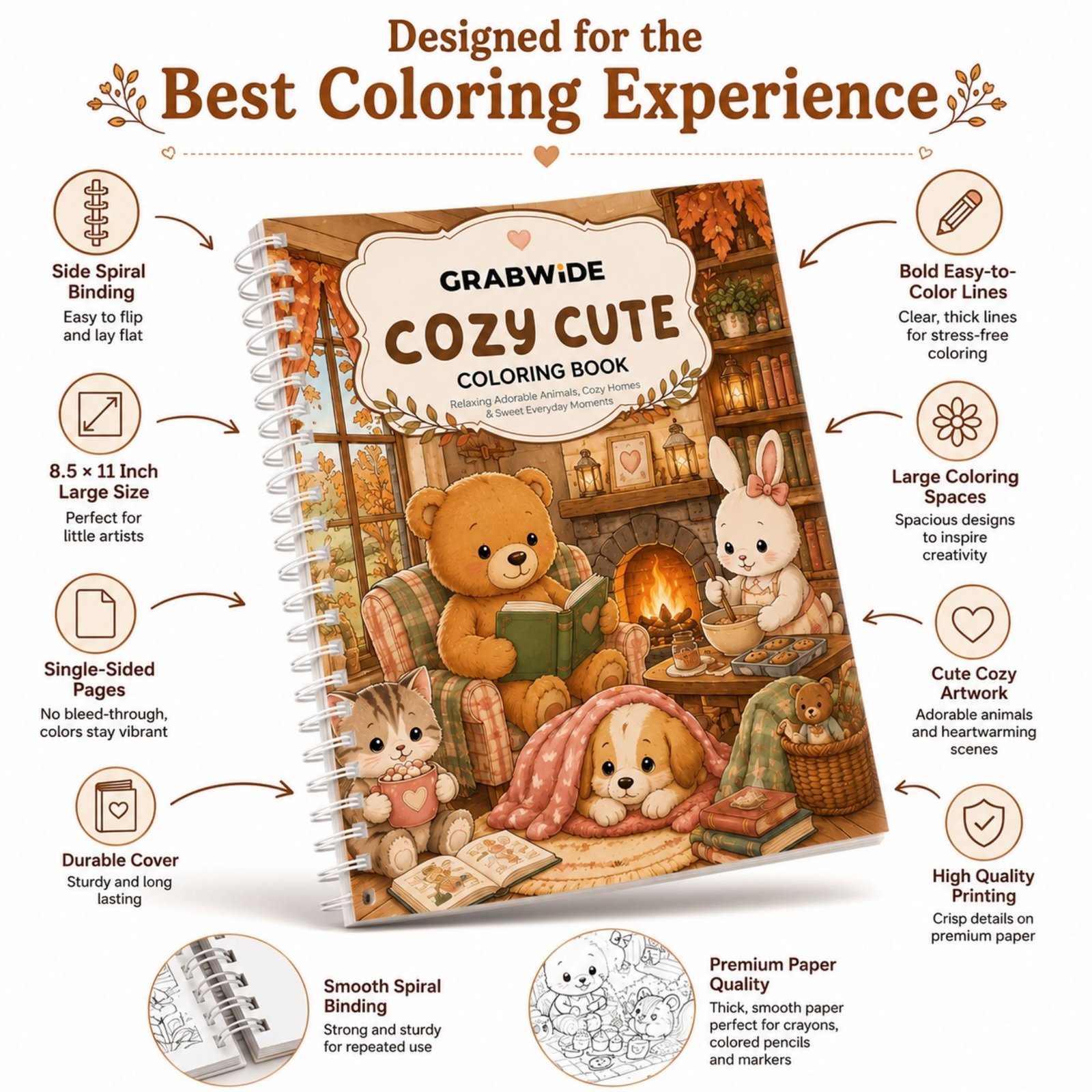 Cozy Cute Coloring Book - Fun Coloring Pages