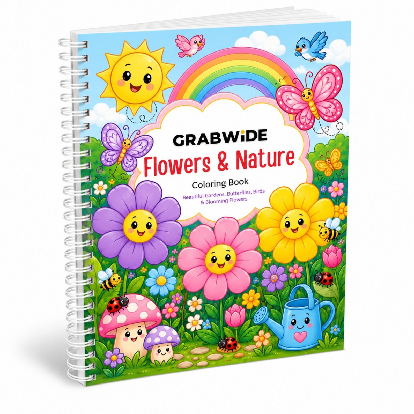 Flowers & Nature Coloring Book - Fun Coloring Pages