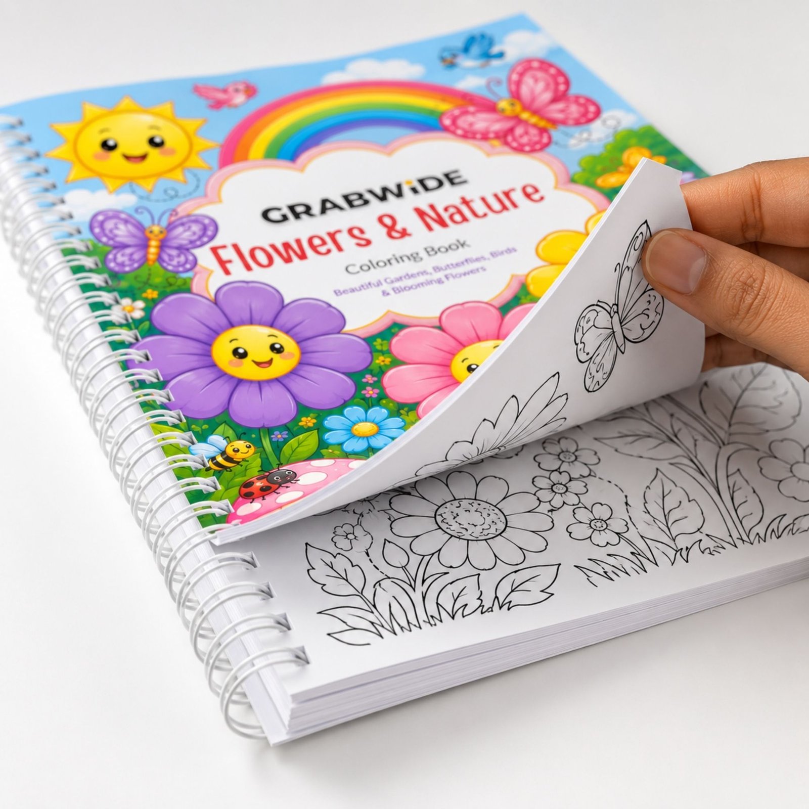 Flowers & Nature Coloring Book - Fun Coloring Pages