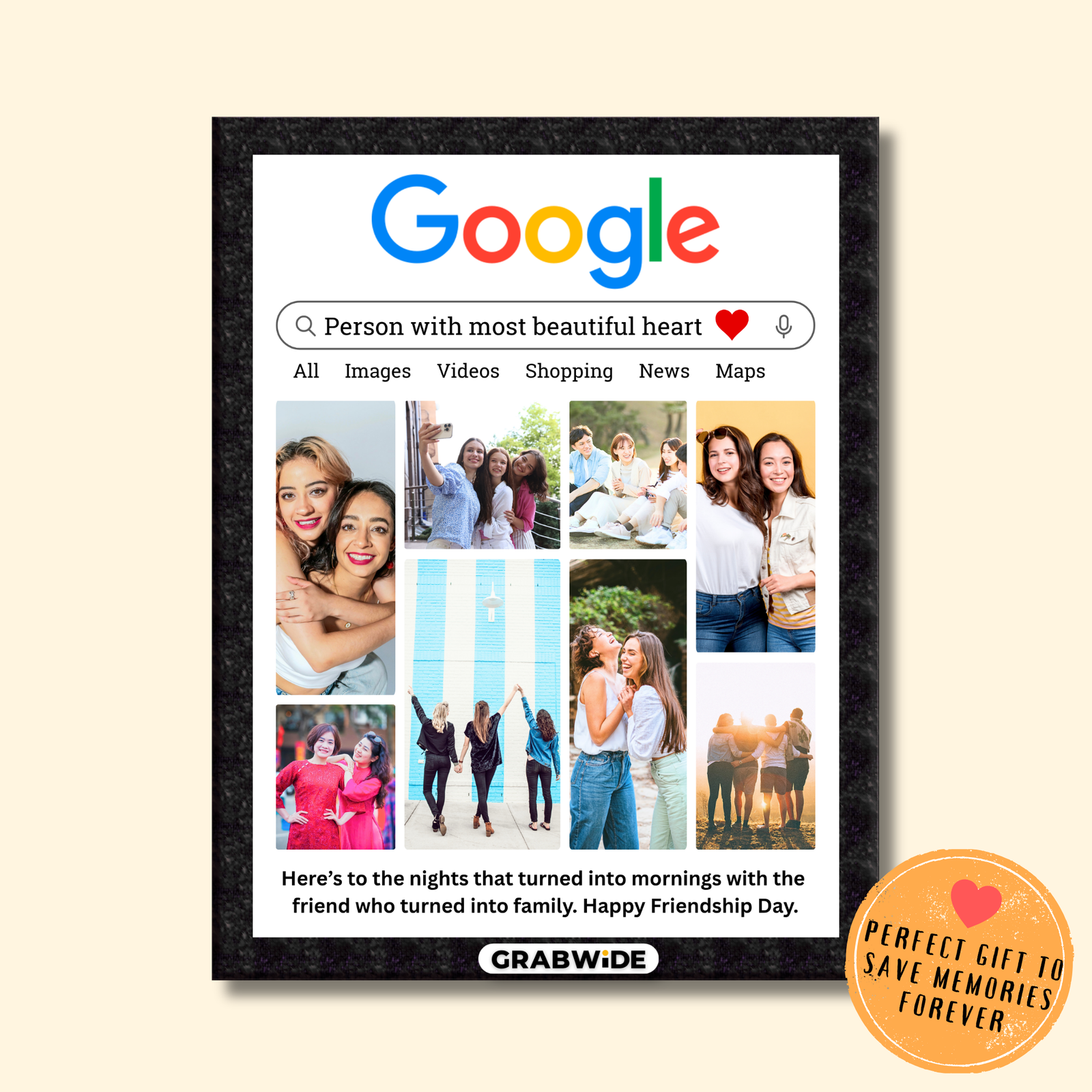 Grabwide Personalized Google Search Friends Photo Frame