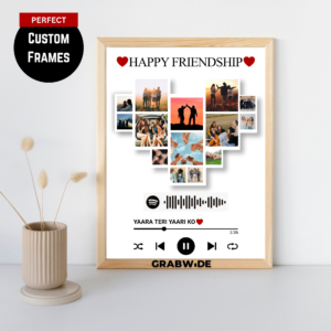 Grabwide Personalized Spotify Friendship Photo Frame with Scannable Spotify Song