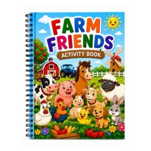 Farm Friends Activity Book for Kids Ages 3–12