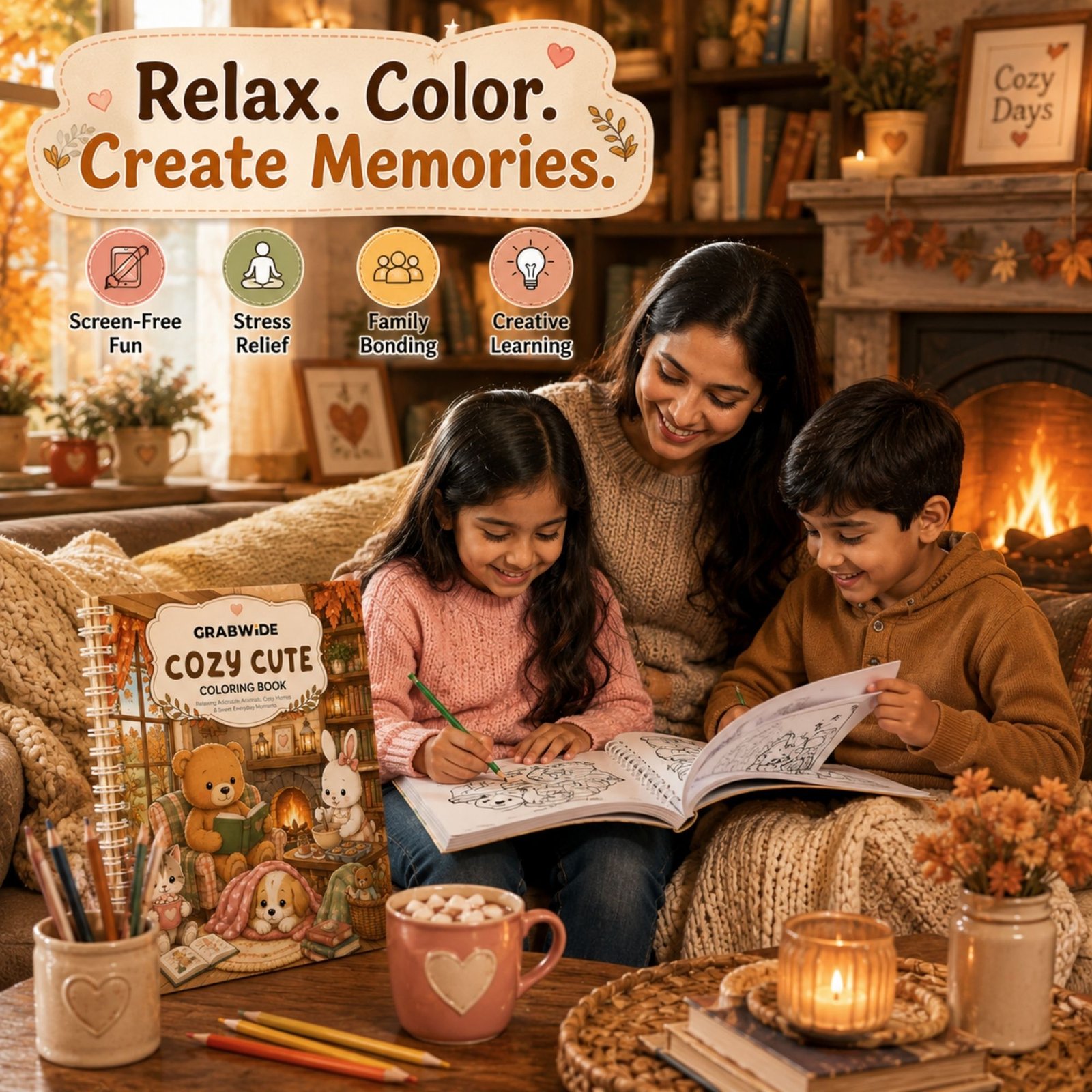 Cozy Cute Coloring Book - Fun Coloring Pages