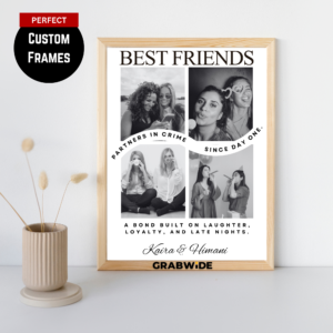 Grabwide Personalized Best Friends Photo Frame with Name & Photos