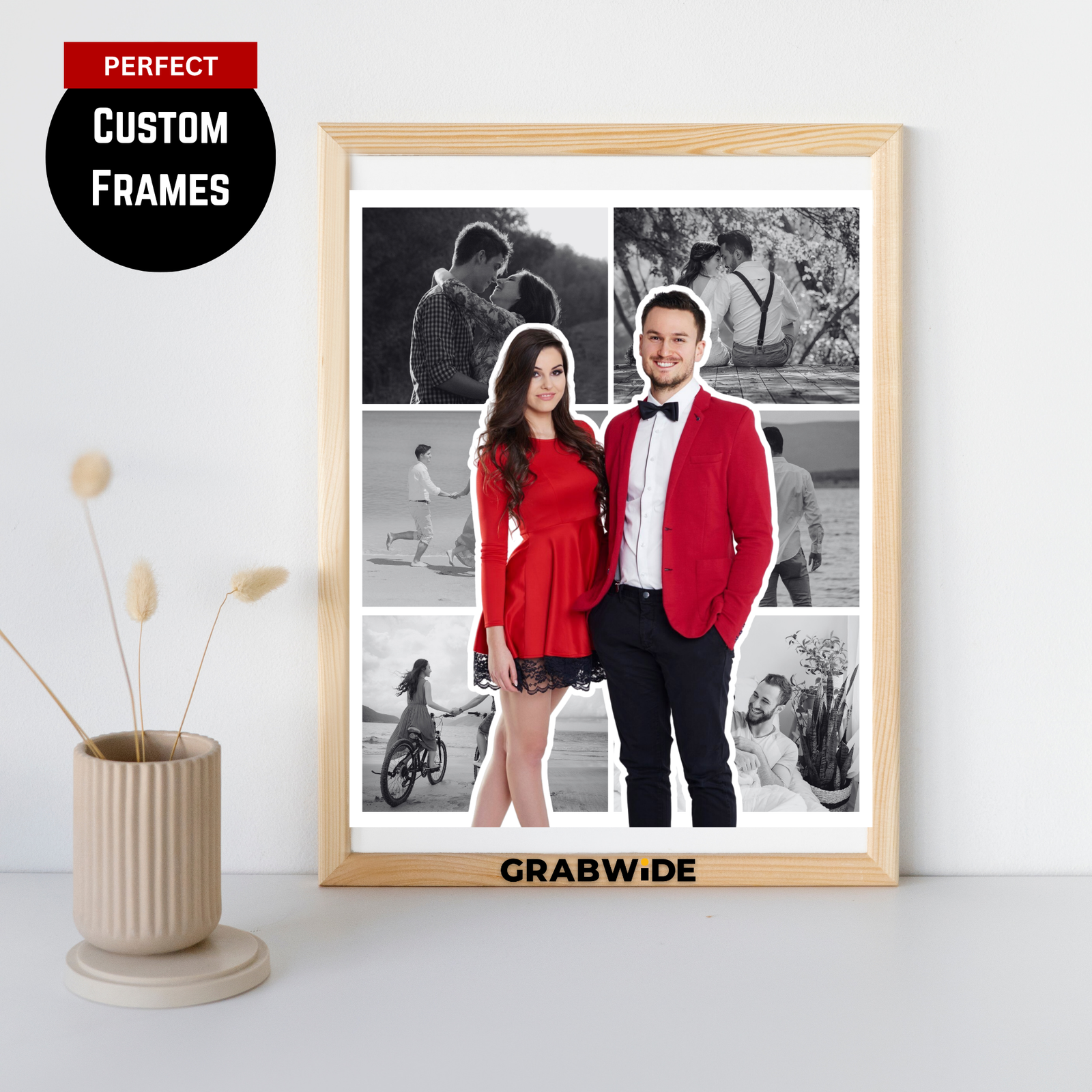 Grabwide Personalized Couple Photo Collage Frame