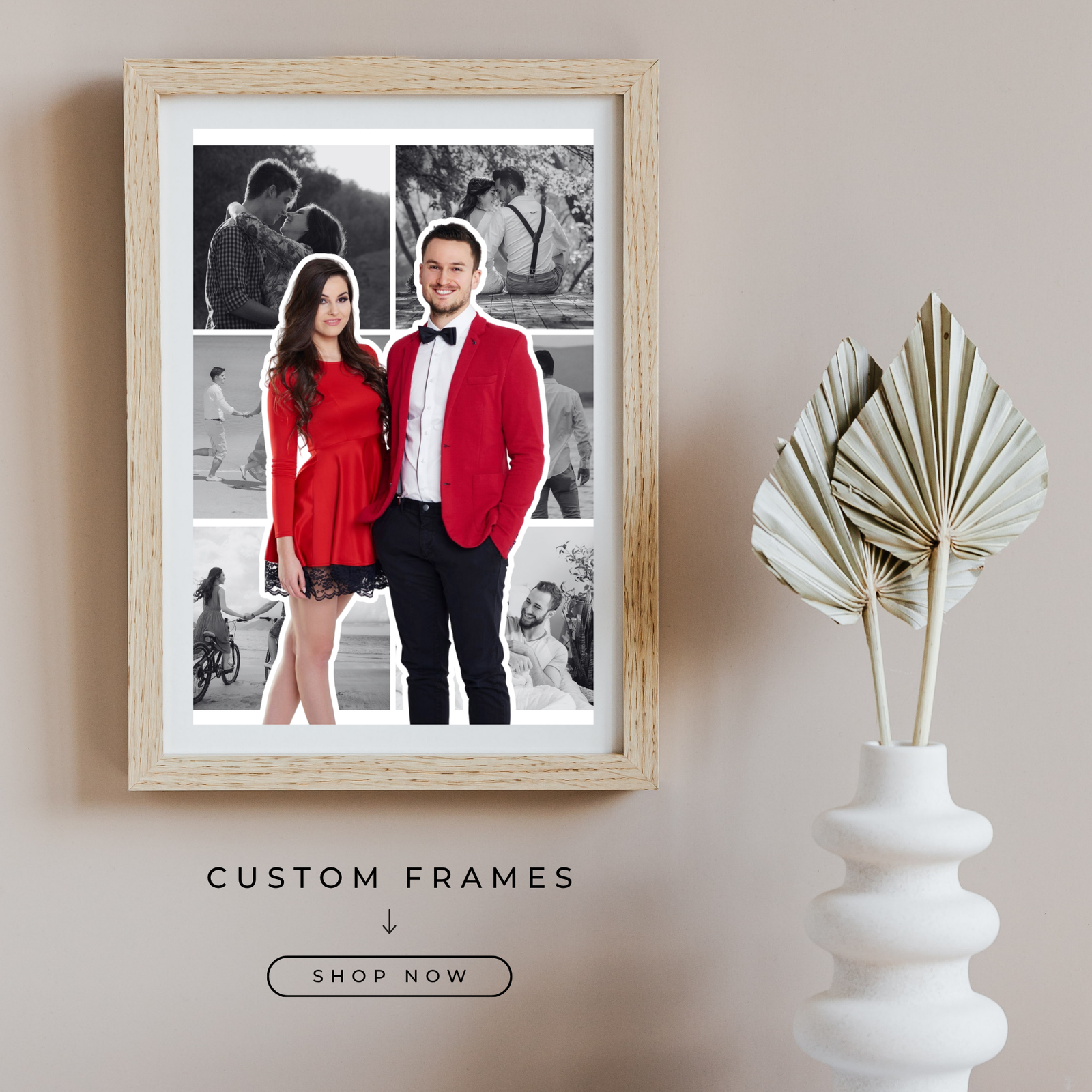 Grabwide Personalized Couple Photo Collage Frame