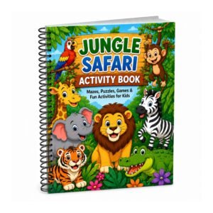 Jungle Safari Activity Book for Kids Ages 4–12