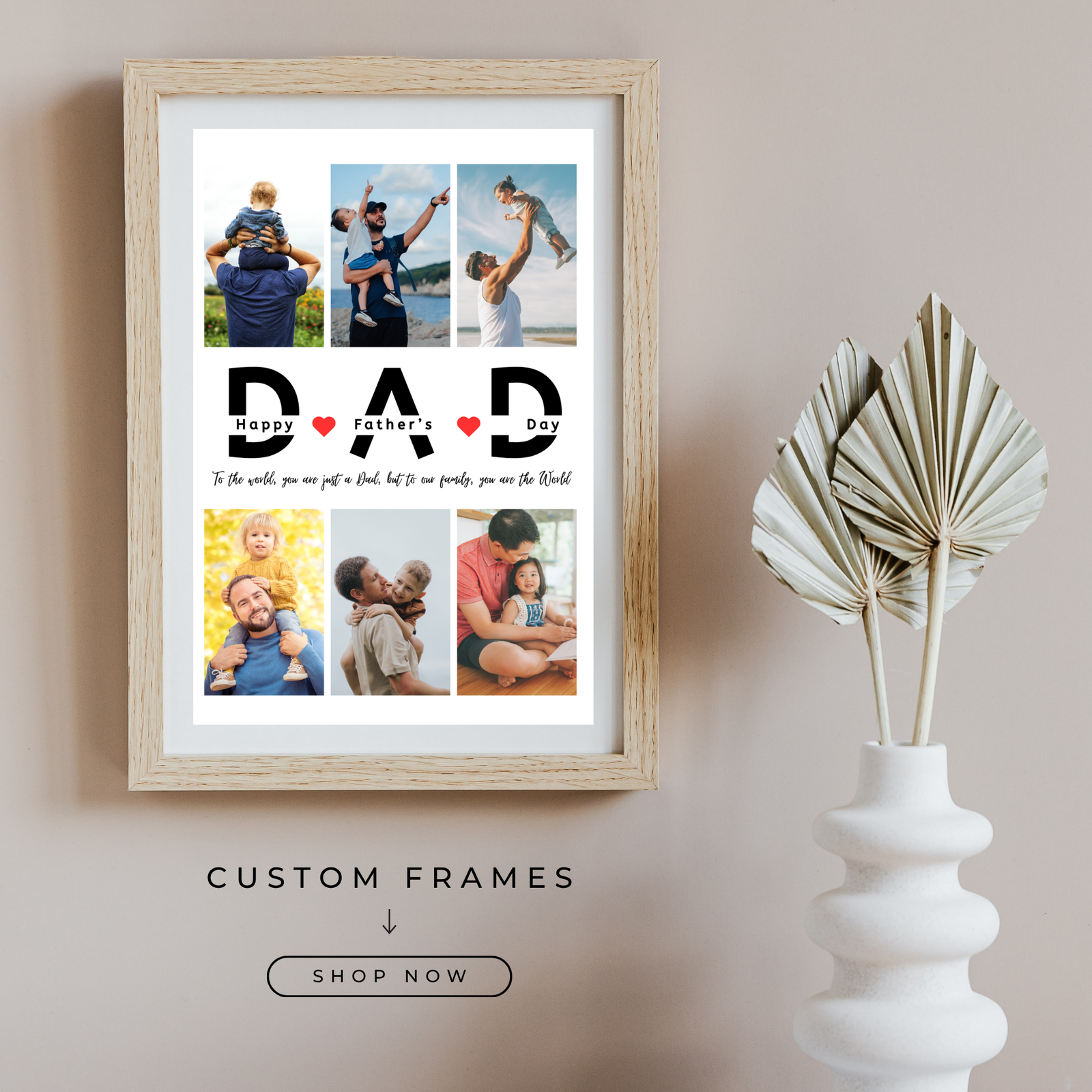 Grabwide Personalized Photo Frame for Dad & Mom